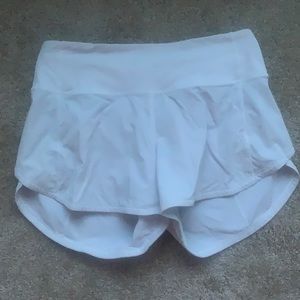 white lululemon shorts